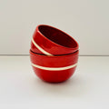 red stripe bowls