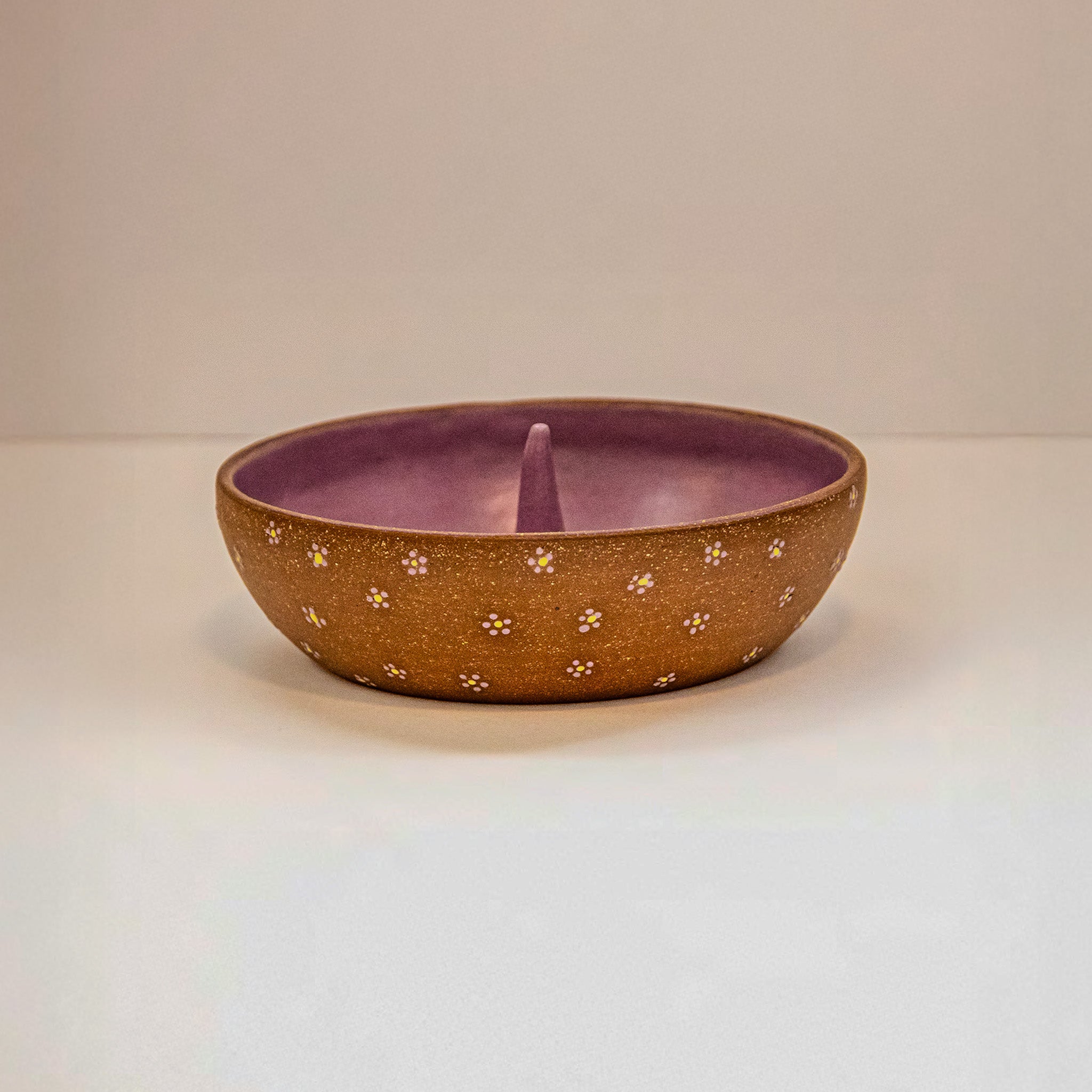 Purple flower jewelry dish